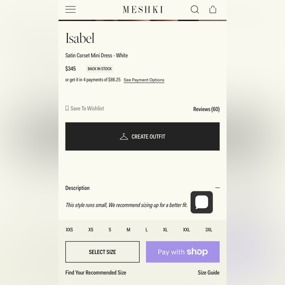 Meshki Isabel White Satin Dresss - Picture 4 of 5